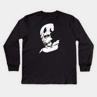 Zombie Head Kids Long Sleeve T-Shirt